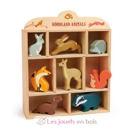 Set animales de madera Bosque TL8470 Tender Leaf Toys 1