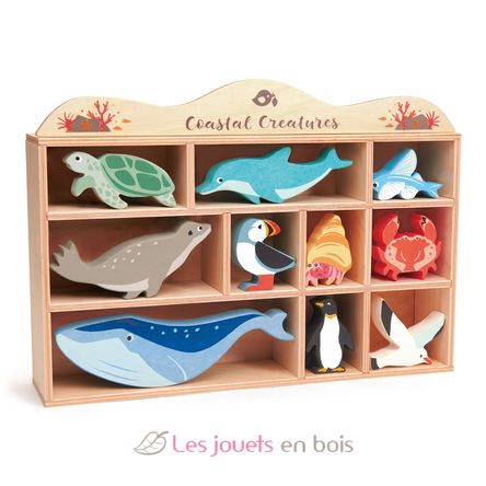 Juego de animales marinos de madera TL8479 Tender Leaf Toys 1