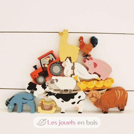 Juego de animales de madera para la granja TL8483-1 Tender Leaf Toys 2