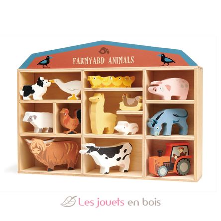 Juego de animales de madera para la granja TL8483-1 Tender Leaf Toys 4