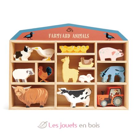 Juego de animales de madera para la granja TL8483-1 Tender Leaf Toys 5
