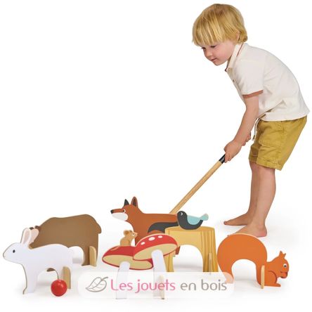 Juego de croquet con animales del bosque TL8622 Tender Leaf Toys 3