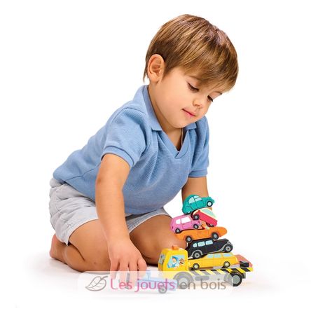Camión de autos apilables TL8663 Tender Leaf Toys 3