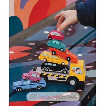 Camión de autos apilables TL8663 Tender Leaf Toys 7