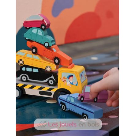 Camión de autos apilables TL8663 Tender Leaf Toys 9