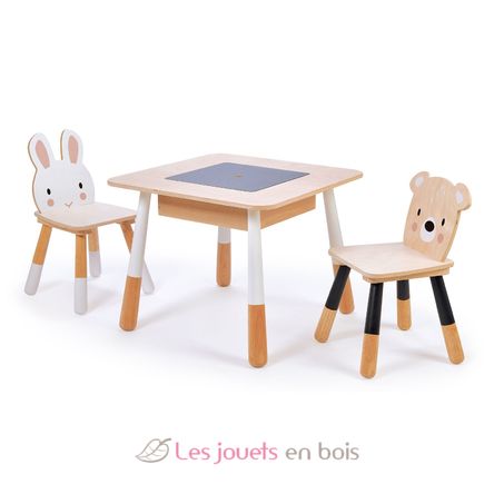 Mesa y sillas infantiles de MDF y madera TL8801 Tender Leaf Toys 1