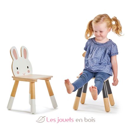 Silla infantil de madera Conejo de 30 x 30 x 47,5 cm TL8812 Tender Leaf Toys 2