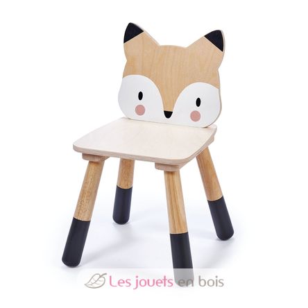 Silla infantil de madera Zorro beige 30 x 30 x 48 cm TL8813 Tender Leaf Toys 1