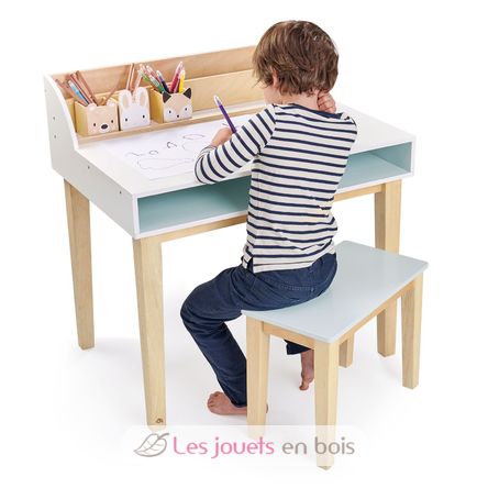Escritorio y silla para niños de contrachapado y madera de hevea TL8819 Tender Leaf Toys 4