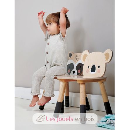 Silla infantil de madera Mapache 30 x 30 x 47 cm TL8824 Tender Leaf Toys 2
