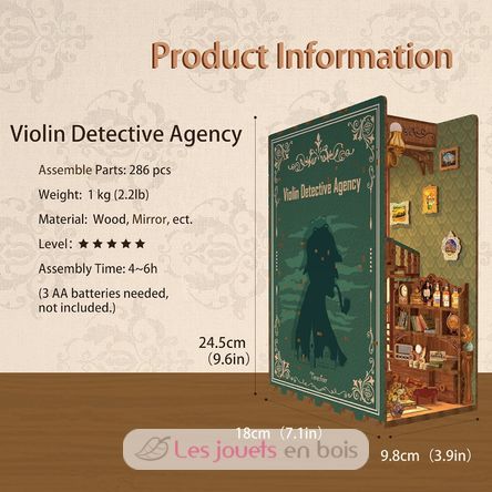 Book Nook Agencia de detectives Violín T-TQ117 Tonecheer 5