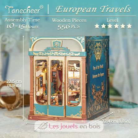 Book Nook Infinity Train Viajar por Europa T-TQ443 Tonecheer 3