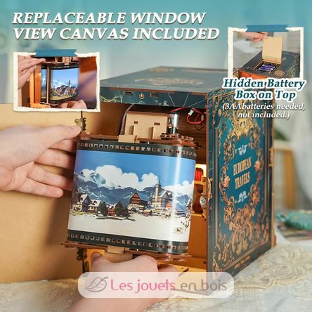 Book Nook Infinity Train Viajar por Europa T-TQ443 Tonecheer 5