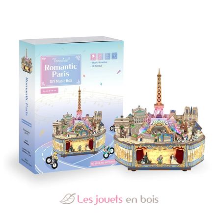 Puzle 3D Caja de música París romántico T-TQ036 Tonecheer 10