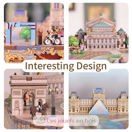 Puzle 3D Caja de música París romántico T-TQ036 Tonecheer 3