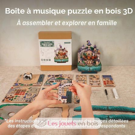 Puzle 3D Caja de música Castillo mágico T-TQ064 Tonecheer 5