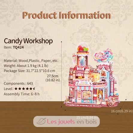 Puzle 3D Taller de dulces T-TQ424 Tonecheer 6