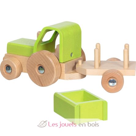 Tractor con remolque verde GK55838 Goki 4