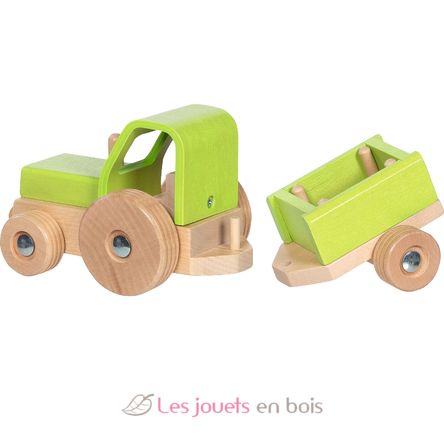 Tractor con remolque verde GK55838 Goki 5
