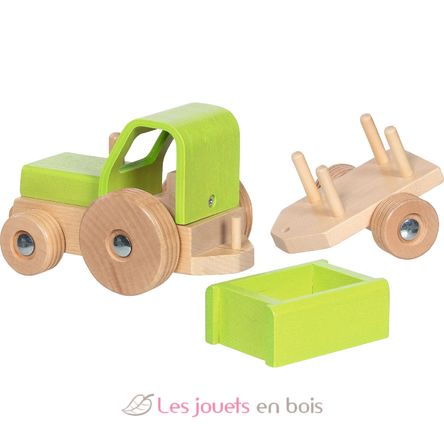 Tractor con remolque verde GK55838 Goki 6