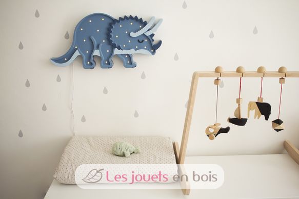 Lámpara de noche Triceratops Azul Marino LL049-360 Little Lights 5