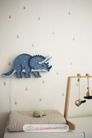 Lámpara de noche Triceratops Azul Marino LL049-360 Little Lights 2