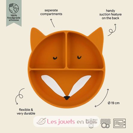 Plato compartimentado de silicona Mr Fox TX-96-445 Trixie 3