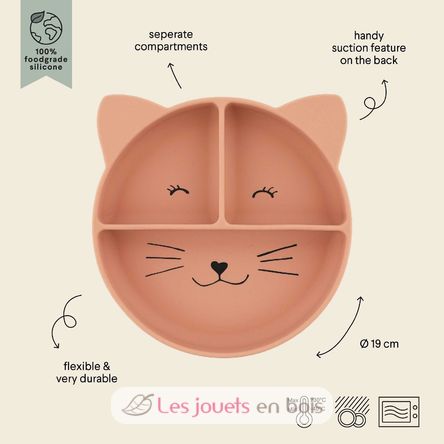 Plato compartimentado de silicona Mrs Cat TX-96-451 Trixie 3
