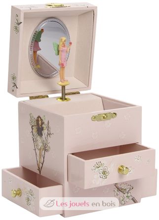 Caja musical Hada de las cerezas rosa 13,5x10x10cm TR-S13003 Trousselier 4