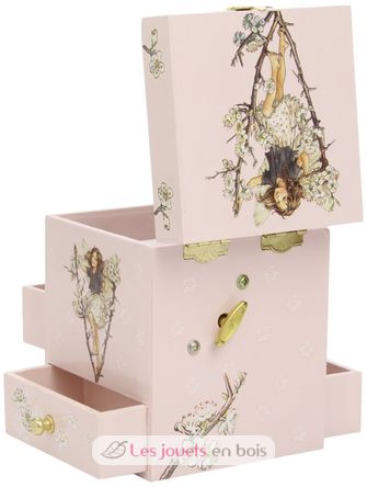 Caja musical Hada de las cerezas rosa 13,5x10x10cm TR-S13003 Trousselier 3