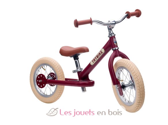 Bicicleta sin pedales 2 in 1 rojo mate TBS-3-REDM-VIN Trybike 6