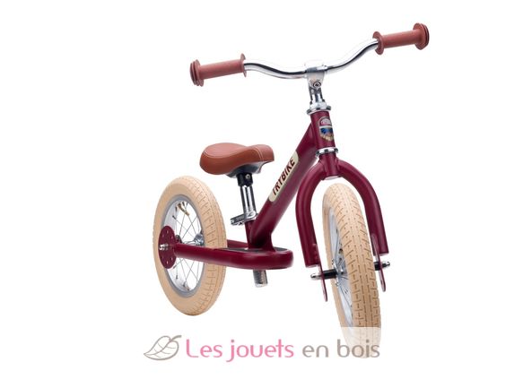 Bicicleta sin pedales acero rojo mate TBS-2-REDM-VIN Trybike 3