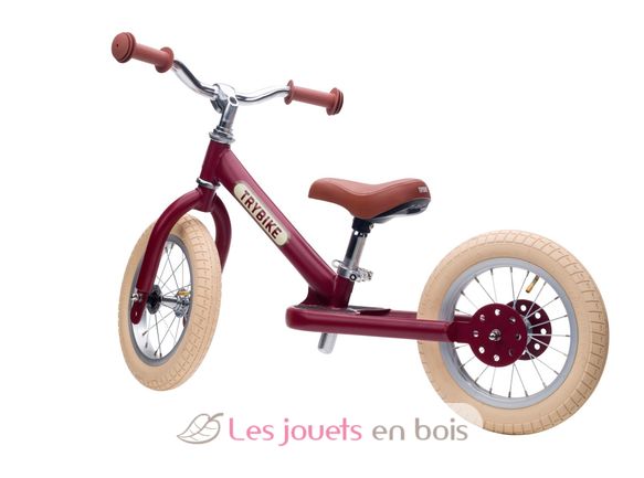 Bicicleta sin pedales acero rojo mate TBS-2-REDM-VIN Trybike 4