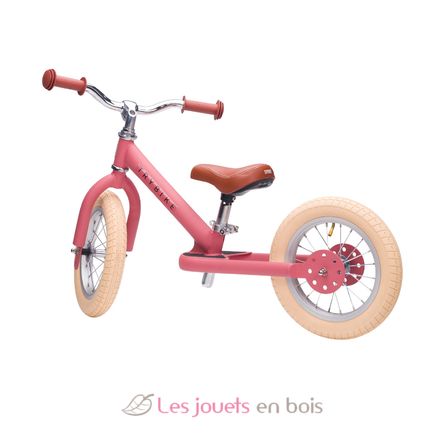 Bicicleta sin pedales acero rosa mate TBS-2-PNKM-VIN Trybike 4