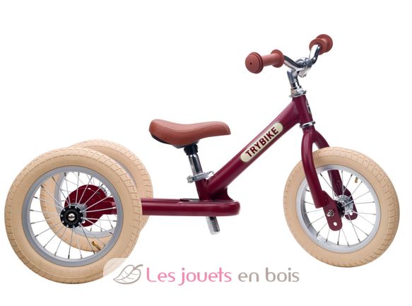 Bicicleta sin pedales 2 in 1 rojo mate TBS-3-REDM-VIN Trybike 3