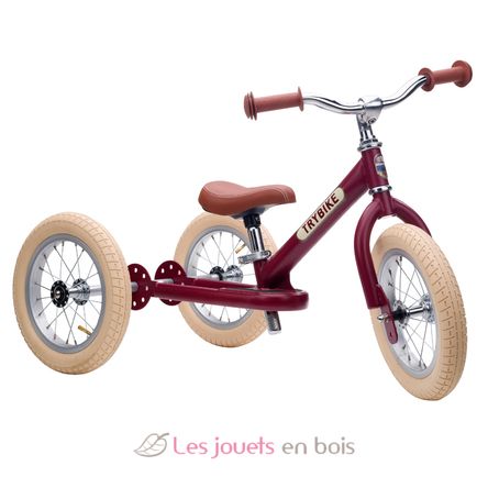 Bicicleta sin pedales 2 in 1 rojo mate TBS-3-REDM-VIN Trybike 1