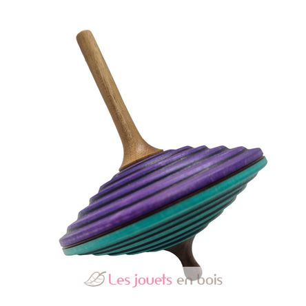 Peonza de madera Tukan morado turquesa 75 mm MA-BS208VT Mader 1