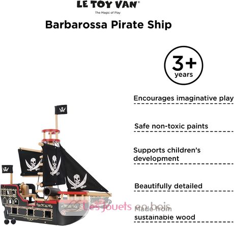 Barco de los Piratas de Barbarroja LTV246-3113 Le Toy Van 7
