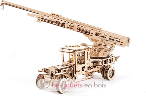 Camión de bomberos modelo mecánico U-70022 Ugears 2