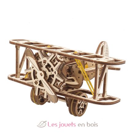 Mini-Biplano modelo mecánico U-70159 Ugears 1