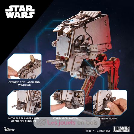 Star Wars AT-ST Walker modelo mecánico U-70268 Ugears 3