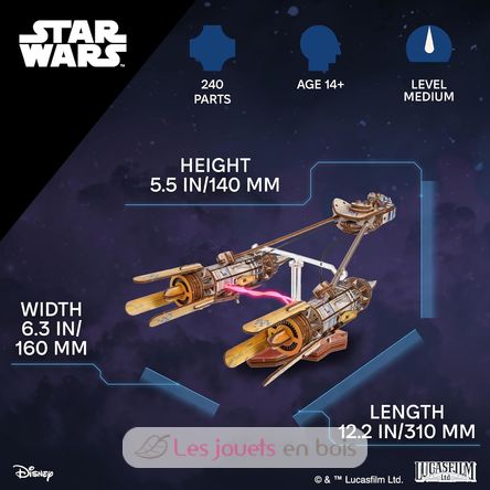 Anakin Skywalkers Podracer modelo mecánico U-70273 Ugears 2