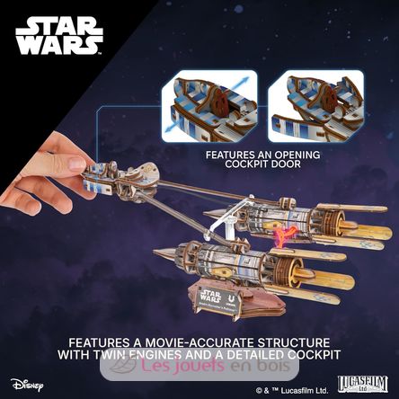 Anakin Skywalkers Podracer modelo mecánico U-70273 Ugears 5