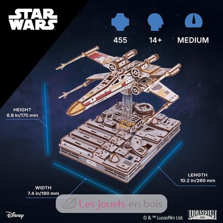 X-Wing de Luke Skywalker modelo mecánico U-70269 Ugears 2