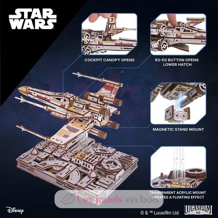 X-Wing de Luke Skywalker modelo mecánico U-70269 Ugears 4
