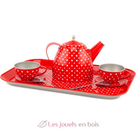 Juego de té de metal rojo UL5076 Ulysse 1