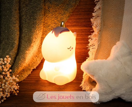 Luz nocturna Cosmo el unicornio rosa con purpurina LL-UNIPINKR Little L 3