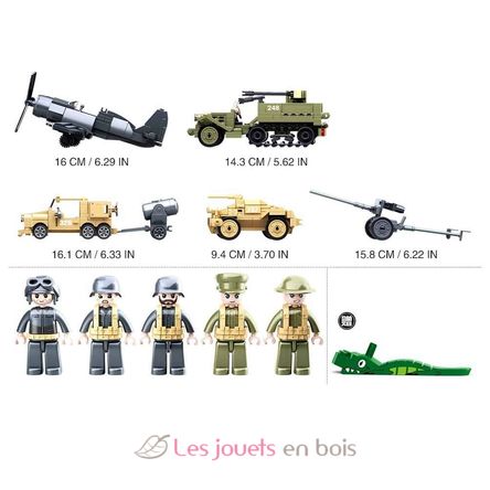 Army WWII - La Batalla 552 piezas SL-M38-B0812 Sluban 3