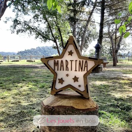 Estrella luminosa personalizable de madera VINTIUN1 Vintiun 3