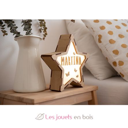 Estrella luminosa personalizable de madera VI-ES14USBC Vintiun 4